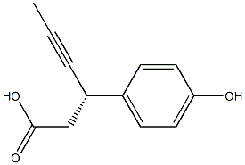 (3S)-3-(4-hydroxyphenyl)hex-4-yic acid